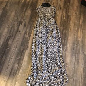 Black and Gray Forever21 Maxi Dress